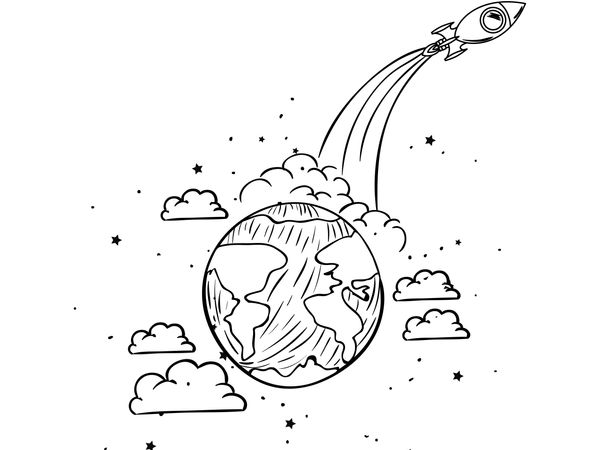 Astronaut in the air